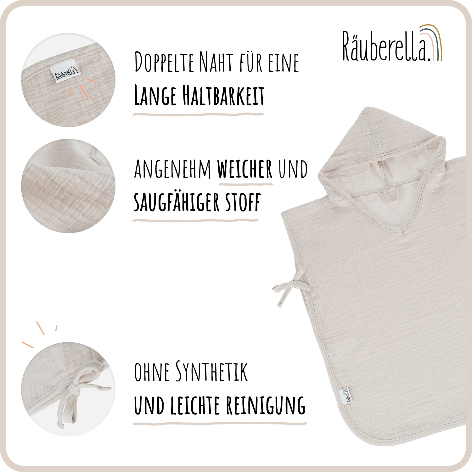 Räuberella Badeponcho 2-4 Jahre